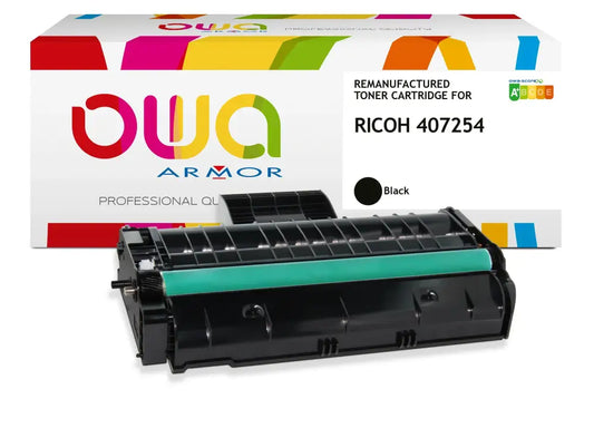 RICOH 407254 - Cartouche laser compatible - haute capacité - Noir - Toner remanufacturé OWA
