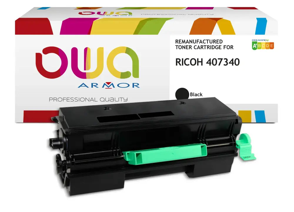 RICOH 407340 - Cartouche laser compatible - Noir - Toner remanufacturé OWA