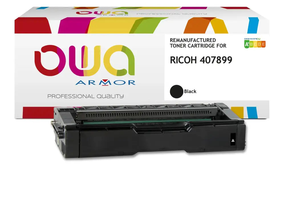 RICOH 407899 - Cartouche laser compatible - Noir - Toner remanufacturé OWA