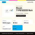 Ricoh TYPE1220D Toner Noir compatible équivalent à 888087 · Switch : caractéristiques