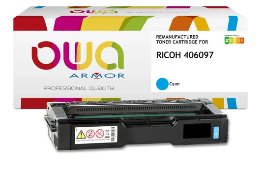 RICOH SPC220 - Cartouche laser compatible - Cyan - Toner remanufacturé OWA