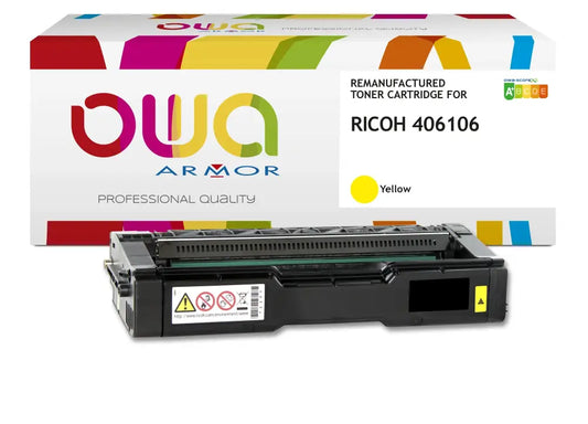 RICOH SPC220 - Cartouche laser compatible - Jaune - Toner remanufacturé OWA