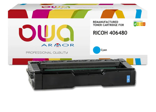 RICOH SPC320 - Cartouche laser compatible - haute capacité - Cyan - Toner remanufacturé OWA