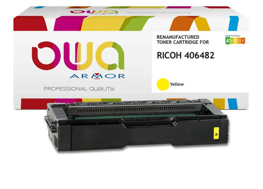 RICOH SPC320 - Cartouche laser compatible - haute capacité - Jaune - Toner remanufacturé OWA