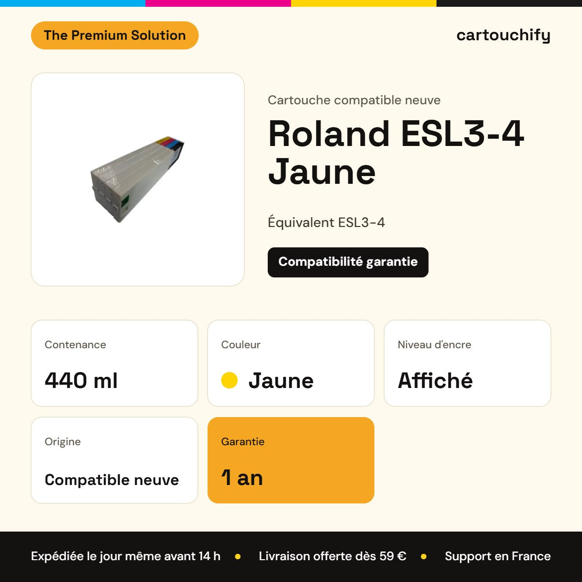 Roland ESL3-4 Cartouche Jaune compatible : caractéristiques