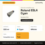 Roland ESL4 Cartouche Cyan compatible : caractéristiques