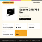 Sagem DRM756 Tambour Noir compatible équivalent à 251435824 : caractéristiques
