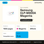 Samsung CLP-M300A Toner Magenta compatible équivalent à CLP-M300AELS · Switch : caractéristiques