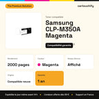 Samsung CLP-M350A Toner Magenta compatible équivalent à CLP-M350AELS : caractéristiques