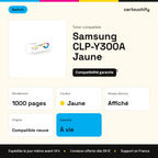 Samsung CLP-Y300A Toner Jaune compatible équivalent à CLP-Y300AELS · Switch : caractéristiques