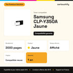 Samsung CLP-Y350A Toner Jaune compatible équivalent à CLP-Y350AELS : caractéristiques