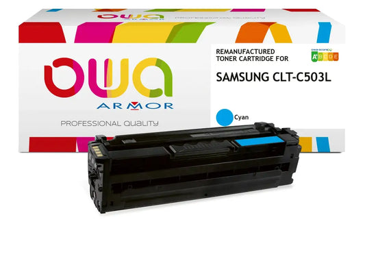 SAMSUNG CLT-C 503 L/ELS - Cartouche laser compatible - haute capacité - Cyan - Toner remanufacturé OWA