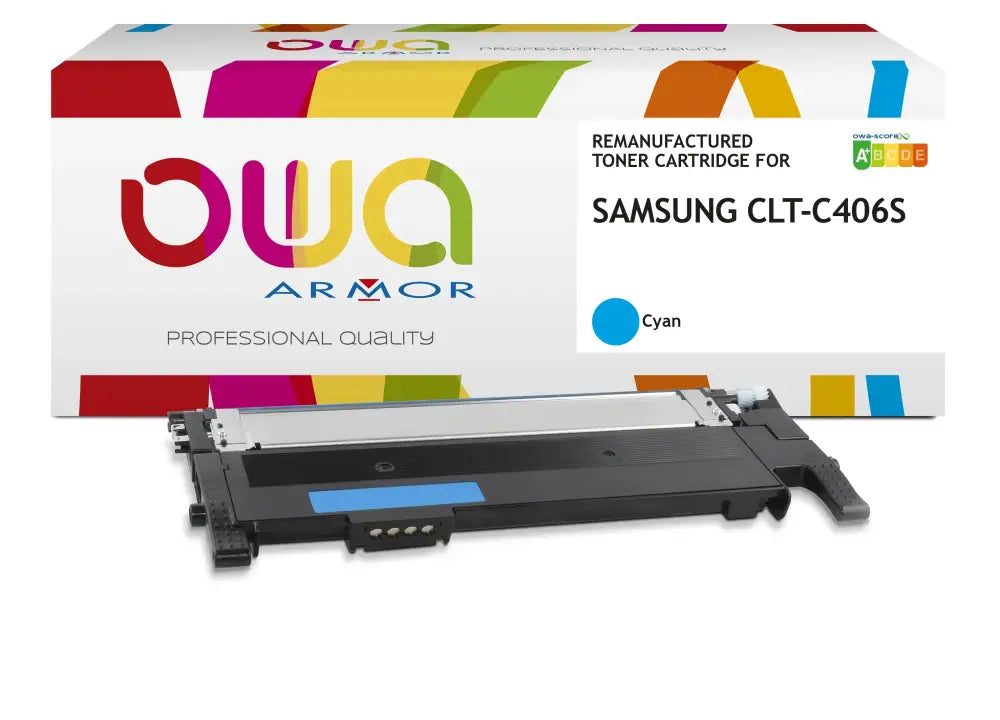 SAMSUNG CLT-C406S/ELS - Cartouche laser compatible - Cyan - Toner remanufacturé OWA