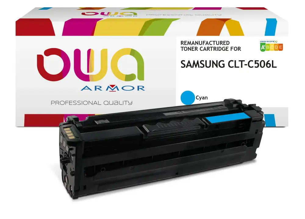 SAMSUNG CLT-C506L/ELS - Cartouche laser compatible - haute capacité - Cyan - Toner remanufacturé OWA