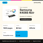 Samsung K406S Toner Noir compatible équivalent à CLT-K406SELS · Switch : caractéristiques