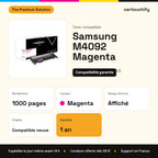 Samsung M4092 Toner Magenta compatible équivalent à CLT-M4092SELS : caractéristiques