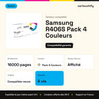 Samsung R406S Tambour Pack 4 Couleurs compatible équivalent à CLT-R406SELS · Switch : caractéristiques