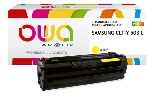 SAMSUNG CLT-Y 503 L/ELS - Cartouche laser compatible - haute capacité - Jaune - Toner remanufacturé OWA