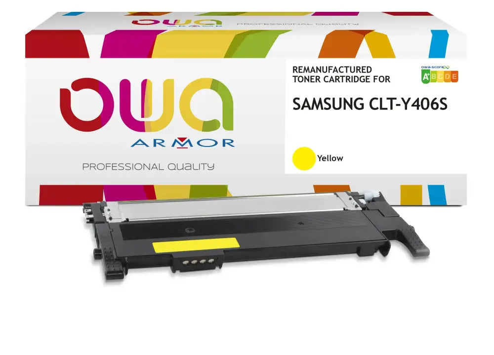 SAMSUNG CLT-Y406S/ELS - Cartouche laser compatible - Jaune - Toner remanufacturé OWA
