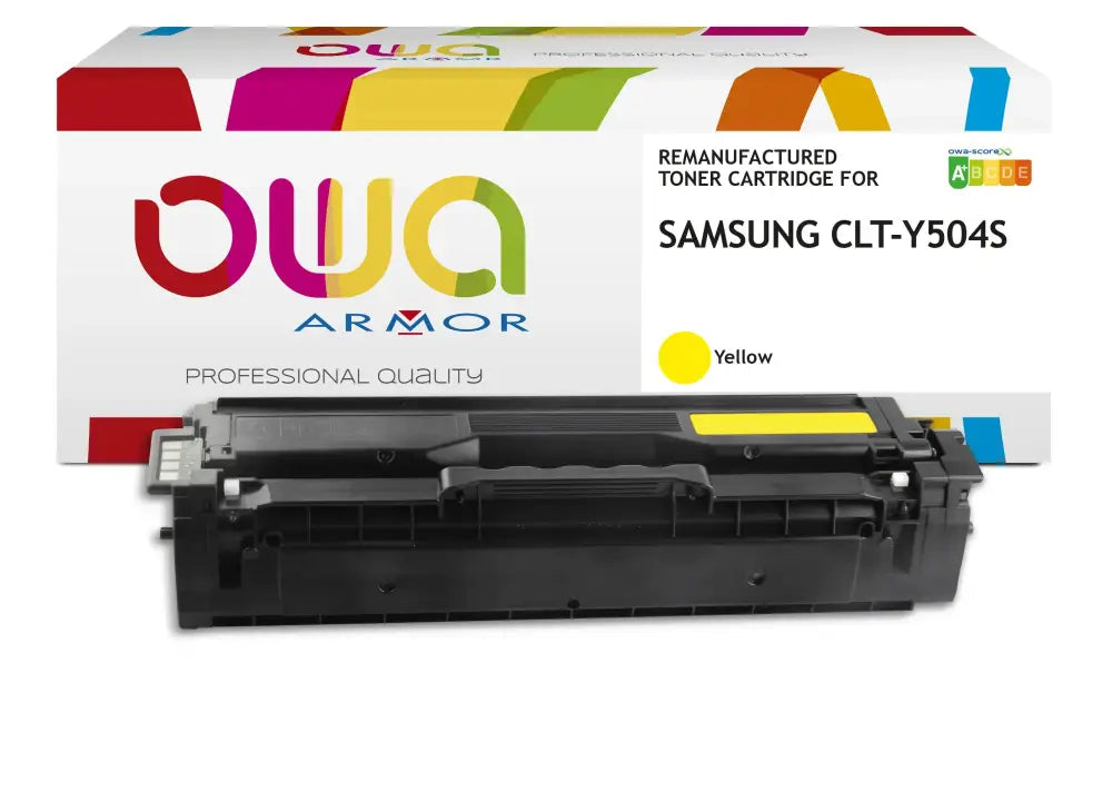 SAMSUNG CLT-Y504S/ELS - Cartouche laser compatible - Jaune - Toner remanufacturé OWA