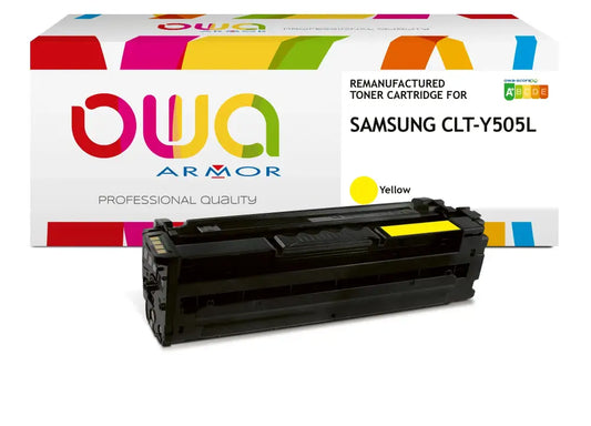 SAMSUNG CLT-Y505L/ELS - Cartouche laser compatible - Jaune - Toner remanufacturé OWA