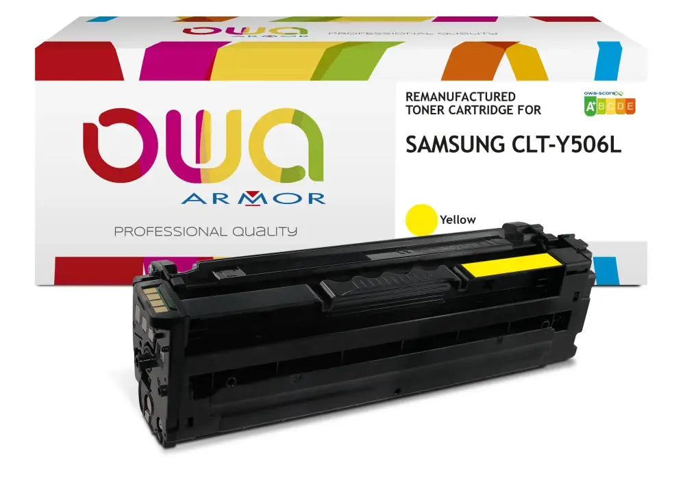 SAMSUNG CLT-Y506L/ELS - Cartouche laser compatible - haute capacité - Jaune - Toner remanufacturé OWA