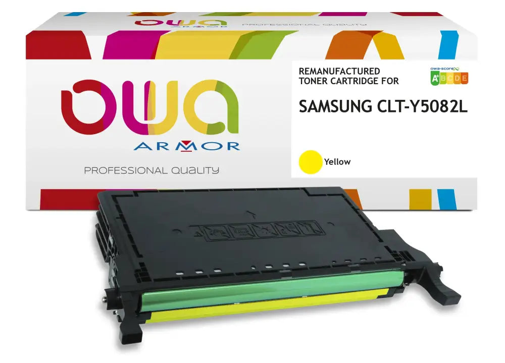 SAMSUNG CLT-Y5082L/ELS - Cartouche laser compatible - Jaune - Toner remanufacturé OWA