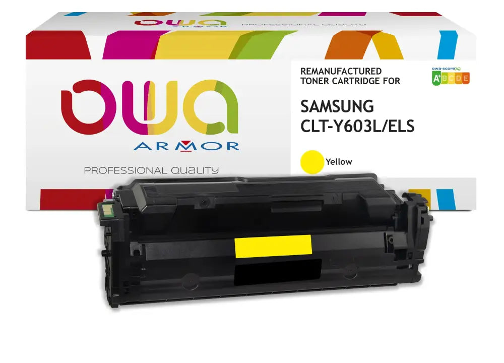 SAMSUNG CLT-Y603L/ELS - Cartouche laser compatible - Jaune - Toner remanufacturé OWA