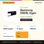 Samsung C503L Toner Cyan compatible équivalent à CLTC503LELS : caractéristiques
