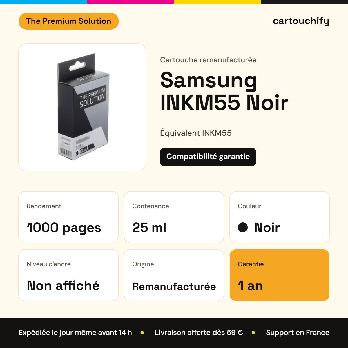 Samsung INKM55 Cartouche Noir remanufacturé : caractéristiques