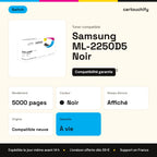 Samsung ML-2250D5 Toner Noir compatible équivalent à ML-2250D5ELS · Switch : caractéristiques