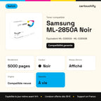 Samsung ML-2850A Toner Noir compatible équivalent à ML-D2850A, ML-D2850B, ML-D2850BELS · Switch : caractéristiques
