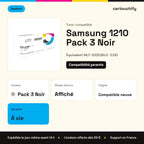 Samsung 1210 Toner Pack 3 Noir compatible équivalent à MLT-1210D3ELS, E210, 10S0150 · Switch : caractéristiques