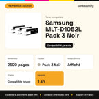 Samsung MLT-D1052L Toner Pack 3 Noir compatible équivalent à MLT-D1052LELS : caractéristiques
