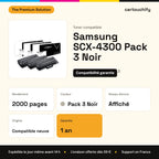 Samsung SCX-4300 Toner Pack 3 Noir compatible équivalent à MLT-D1092SELS : caractéristiques