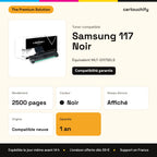 Samsung 117 Toner Noir compatible équivalent à MLT-D117SELS : caractéristiques
