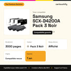 Samsung SCX-D4200A Toner Pack 3 Noir compatible équivalent à SCX-D4200AELS : caractéristiques
