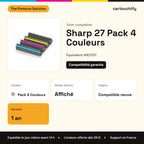 Sharp 27 Toner Pack 4 Couleurs compatible équivalent à MX27GTBA, 27GTCA, 27GTMA : caractéristiques