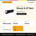 Sharp S-27 Toner Noir compatible équivalent à MX27GTBA : caractéristiques