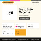 Sharp S-30 Toner Magenta compatible équivalent à MX30GTM : caractéristiques
