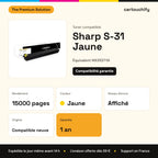 Sharp S-31 Toner Jaune compatible équivalent à MX31GTYA : caractéristiques