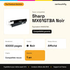 Sharp MX61GTBA Toner Noir compatible : caractéristiques
