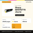 Sharp MX61GTYA Toner Jaune compatible : caractéristiques