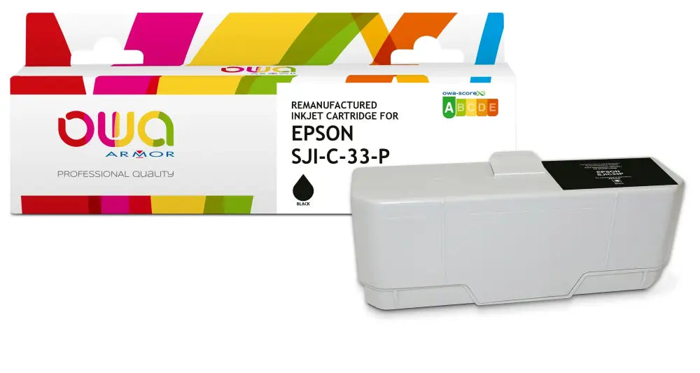 SJIC-33P - Cartouche compatible - Noir - Jet d’encre remanufacturé OWA