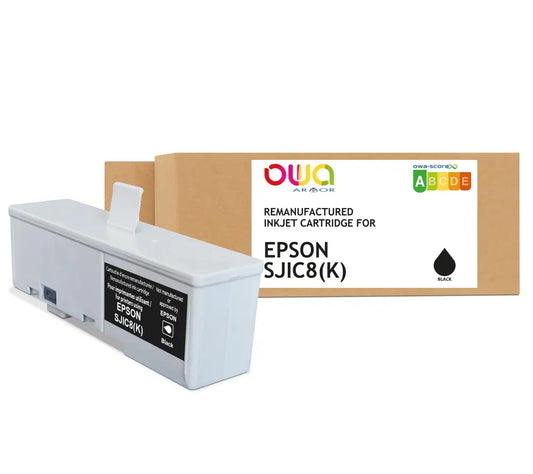 SJIC-8 - Cartouche compatible - Noir - Jet d’encre remanufacturé OWA