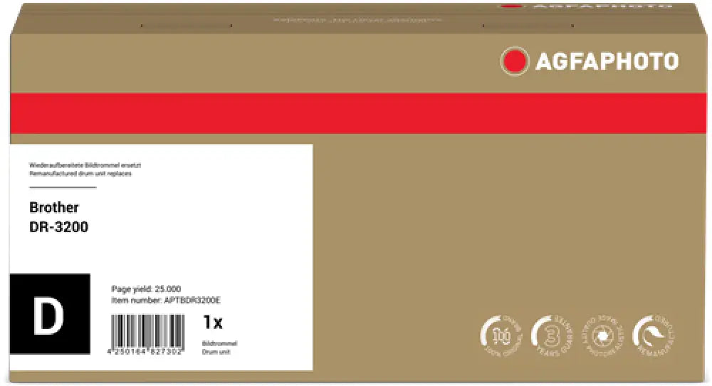 Tambour Agfa Photo APTBDR3200E – Compatible avec Brother DR-3200 Noir 25000 pages