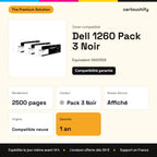 Dell 1260 Toner Pack 3 Noir compatible équivalent à 59311109 : caractéristiques