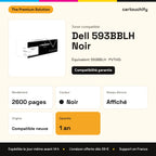 Dell 593BBLH Toner Noir compatible : caractéristiques