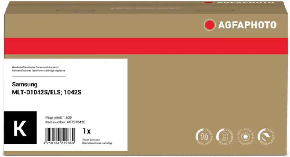 Toner Agfa Photo APTS1042E – Compatible avec Samsung MLT-D1042S Noir 1500 pages