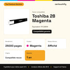 Toshiba 28 Toner Magenta compatible équivalent à TFC28EM : caractéristiques